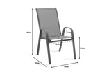 Scaun de gradina Calan, textilena si metal, 54x74x91 cm - Maro