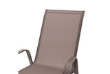 Scaun de gradina Calan, textilena si metal, 54x74x91 cm - Maro