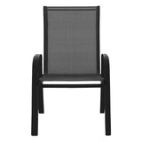 Scaun de gradina Calan, textilena si metal, 54x74x91 cm - Negru