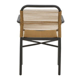 Scaun de gradina Clutch, Gri - Alb, 55x56x80 cm - Gri inchis
