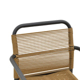 Scaun de gradina Clutch, Gri - Alb, 55x56x80 cm - Gri inchis