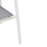Scaun de gradina Dashiell metal negru textilena, negru, 71x58x94 cm - Alb