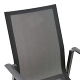 Scaun de gradina Dashiell metal negru textilena, negru, 71x58x94 cm - Negru