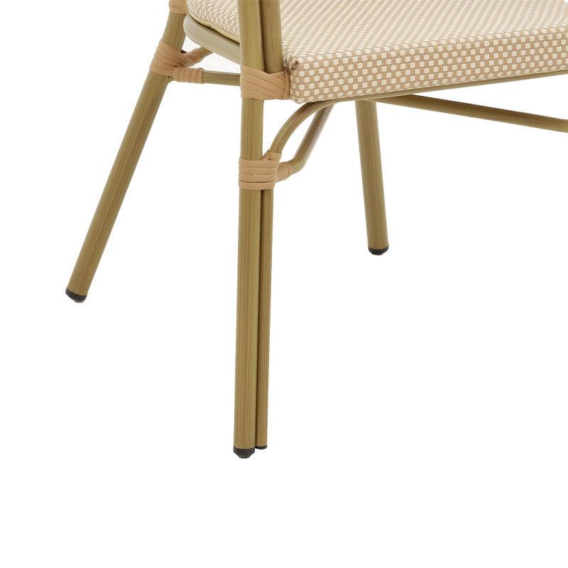 Scaun de gradina Elyza, Bej - Negru, 57x62x84 cm - Bej