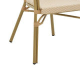 Scaun de gradina Elyza, Bej - Negru, 57x62x84 cm - Bej