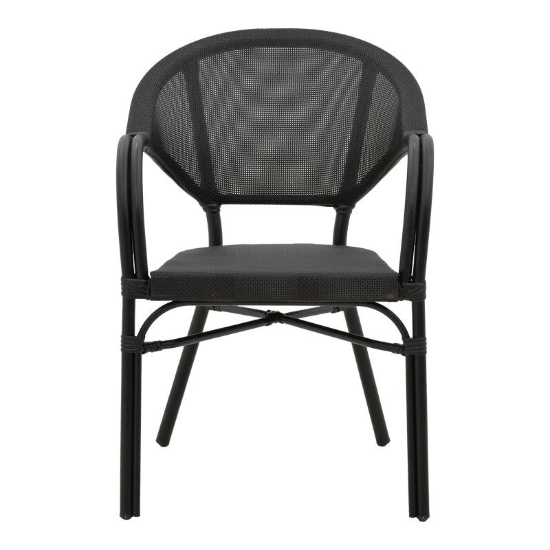 Scaun de gradina Elyza, Bej - Negru, 57x62x84 cm - Negru
