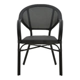 Scaun de gradina Elyza, Bej - Negru, 57x62x84 cm - Negru