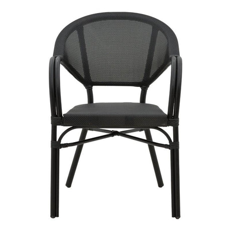 Scaun de gradina Elyza, Bej - Negru, 57x62x84 cm