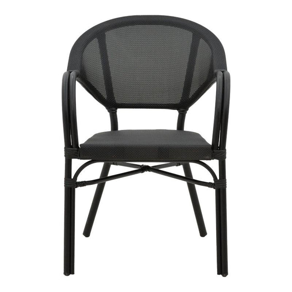 Scaun de gradina Elyza, Bej - Negru, 57x62x84 cm