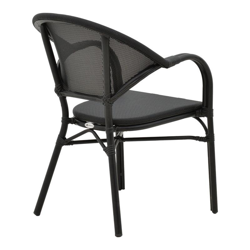 Scaun de gradina Elyza, Bej - Negru, 57x62x84 cm - Negru