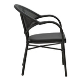 Scaun de gradina Elyza, Bej - Negru, 57x62x84 cm - Negru