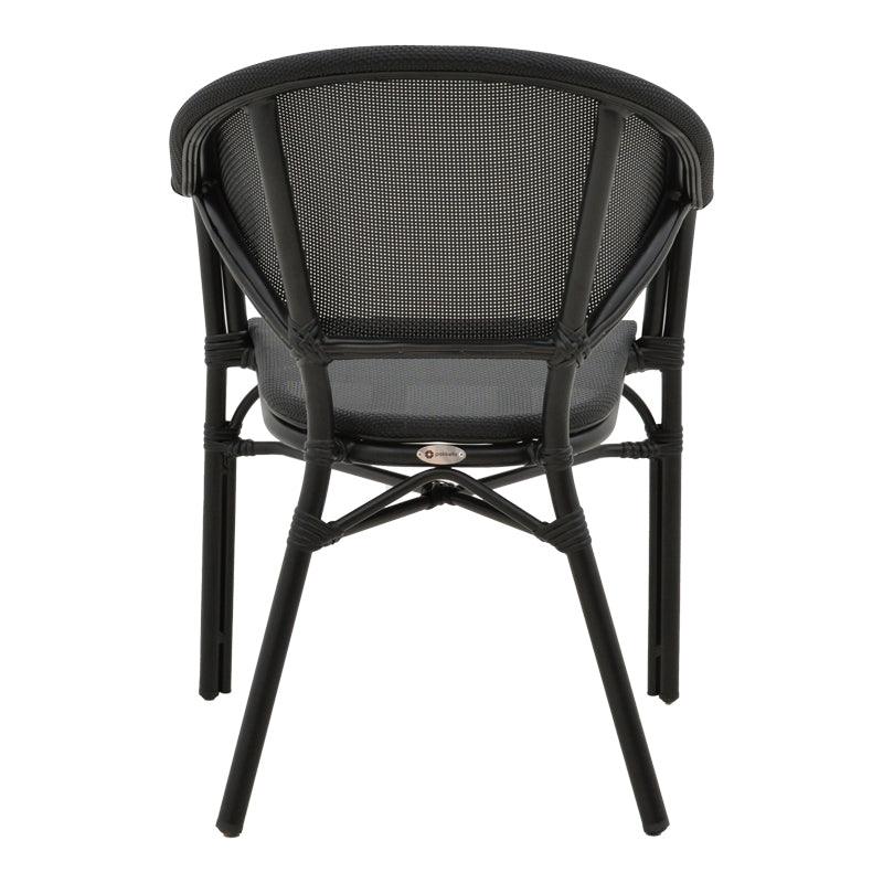 Scaun de gradina Elyza, Bej - Negru, 57x62x84 cm - Negru