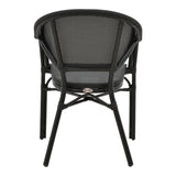 Scaun de gradina Elyza, Bej - Negru, 57x62x84 cm - Negru