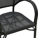 Scaun de gradina Elyza, Bej - Negru, 57x62x84 cm - Negru