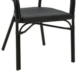 Scaun de gradina Elyza, Bej - Negru, 57x62x84 cm - Negru