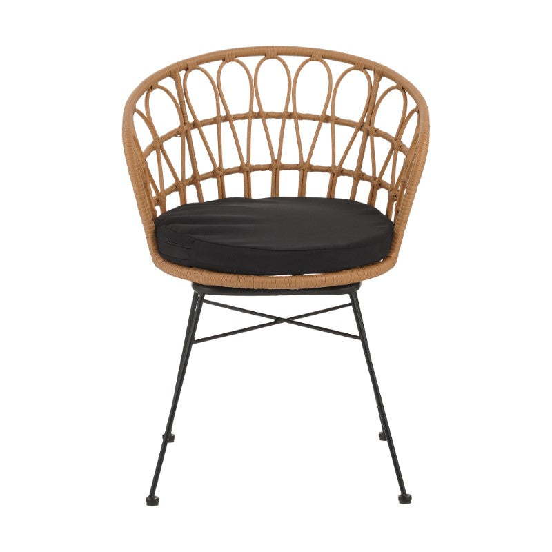 Scaun de gradina Felicia, Negru, 60x60x81 cm