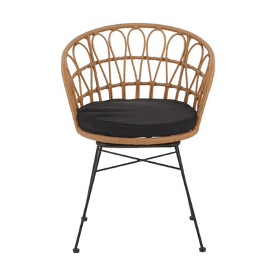 Scaun de gradina Felicia, Negru, 60x60x81 cm, detaliu produs