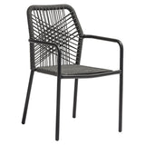 Scaun de gradina Kherson aluminiu ropa antracit- perna, gri, 55x61x84 cm