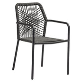 Scaun de gradina Kherson aluminiu ropa antracit- perna, gri, 55x61x84 cm, detaliu produs