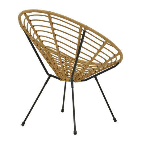 Scaun de gradina Naoki, Negru, 78x74x87 cm