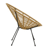 Scaun de gradina Naoki, Negru, 78x74x87 cm