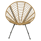 Scaun de gradina Naoki, Negru, 78x74x87 cm
