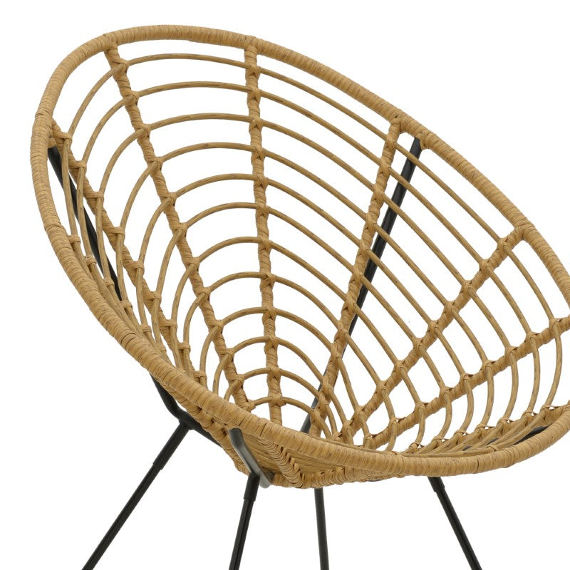 Scaun de gradina Naoki, Negru, 78x74x87 cm