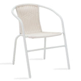 Scaun exterior Obbi, metal si PE, 56x54x73 cm - Alb