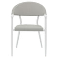 Scaun de gradina Pino aluminiu alb, textilena, gri, 56x62x77 cm, perspectiva suplimentara