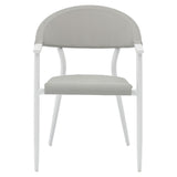 Scaun de gradina Pino aluminiu alb, textilena, gri, 56x62x77 cm