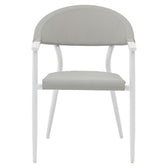 Scaun de gradina Pino aluminiu alb, textilena, gri, 56x62x77 cm, perspectiva suplimentara