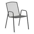 Scaun de gradina Pomedon stivuibil metal negru 56x64x87 cm