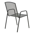 Scaun de gradina Pomedon stivuibil metal, negru, 56x64x87 cm, imagine suplimentara