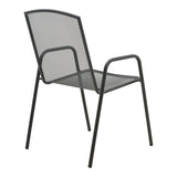 Scaun de gradina Pomedon stivuibil metal, negru, 56x64x87 cm