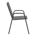 Scaun de gradina Pomedon stivuibil metal, negru, 56x64x87 cm, detaliu produs