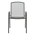 Scaun de gradina Pomedon stivuibil metal, negru, 56x64x87 cm, perspectiva suplimentara