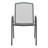 Scaun de gradina Pomedon stivuibil metal, negru, 56x64x87 cm, perspectiva suplimentara