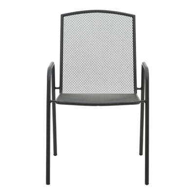 Scaun de gradina Pomedon stivuibil metal, negru, 56x64x87 cm, perspectiva suplimentara