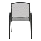 Scaun de gradina Pomedon stivuibil metal, negru, 56x64x87 cm