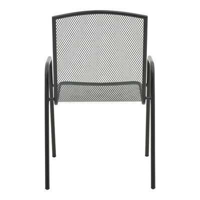 Scaun de gradina Pomedon stivuibil metal, negru, 56x64x87 cm, foto produs