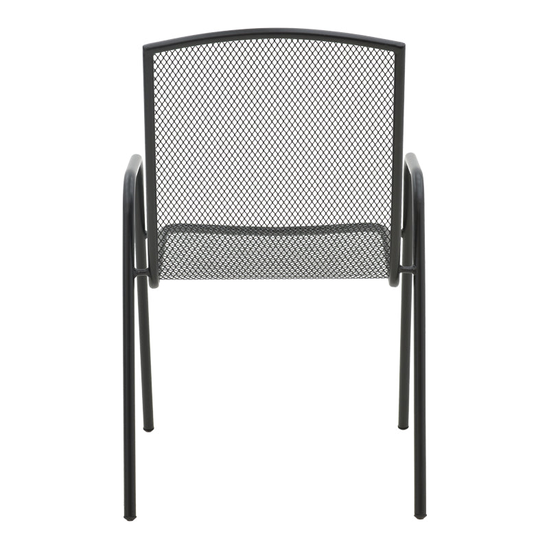Scaun de gradina Pomedon stivuibil metal, negru, 56x64x87 cm, foto produs