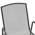 Scaun de gradina Pomedon stivuibil metal, negru, 56x64x87 cm, foto produs 6