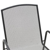 Scaun de gradina Pomedon stivuibil metal, negru, 56x64x87 cm