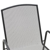 Scaun de gradina Pomedon stivuibil metal, negru, 56x64x87 cm, foto produs 6