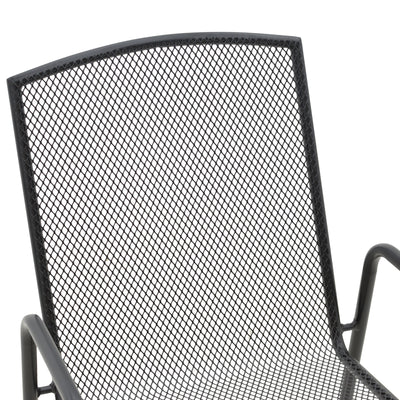 Scaun de gradina Pomedon stivuibil metal, negru, 56x64x87 cm, foto produs 6