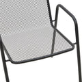 Scaun de gradina Pomedon stivuibil metal, negru, 56x64x87 cm, foto produs 7