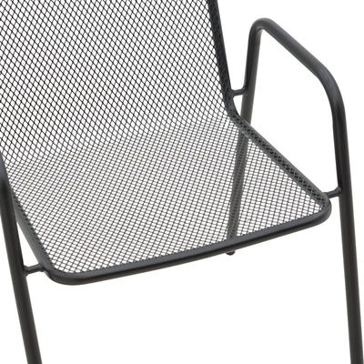 Scaun de gradina Pomedon stivuibil metal, negru, 56x64x87 cm, foto produs 7