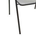 Scaun de gradina Pomedon stivuibil metal, negru, 56x64x87 cm, foto produs 8