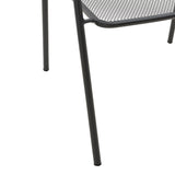 Scaun de gradina Pomedon stivuibil metal, negru, 56x64x87 cm