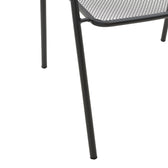 Scaun de gradina Pomedon stivuibil metal, negru, 56x64x87 cm, foto produs 8